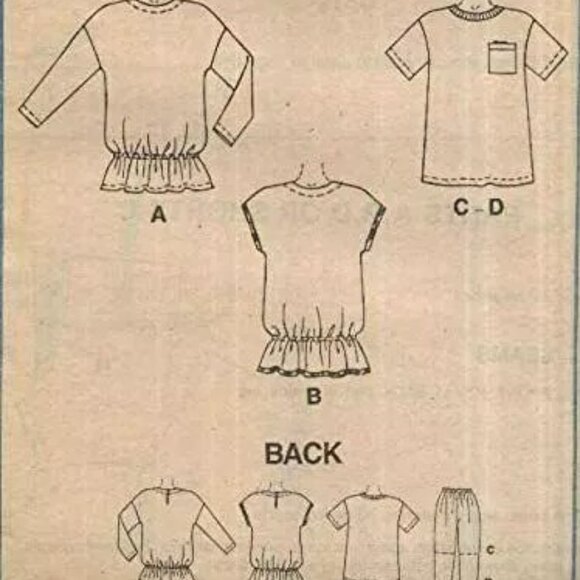 McCall’s 5263 Easy Maternity Knit Wardrobe Tops, Pants, Shorts Misses 16-18-20 - Picture 2 of 3